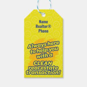 Realtor Pop-By Sponge Scrub Client Appreciation Gift Tags