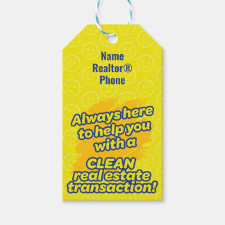 Realtor Pop-By Sponge Scrub Client Appreciation Gift Tags