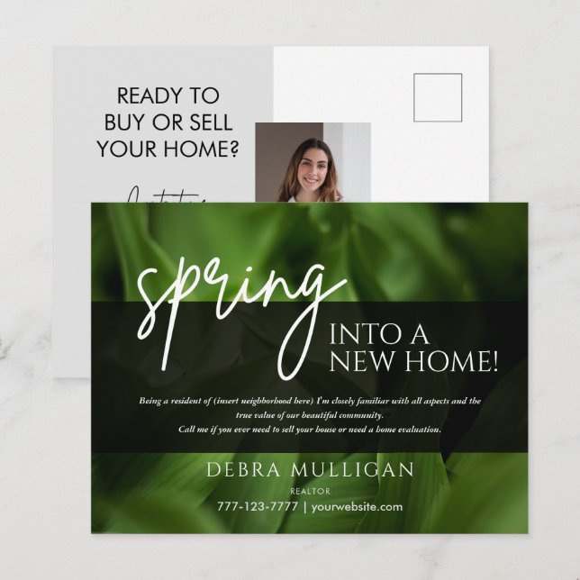 Realtor Postcard - Real Estate Spring Marketing (Front/Back)
