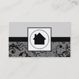 realtor professional damask home business card