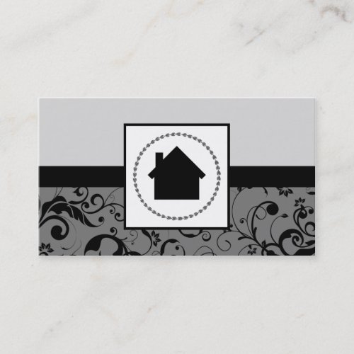 realtor professional damask home business card