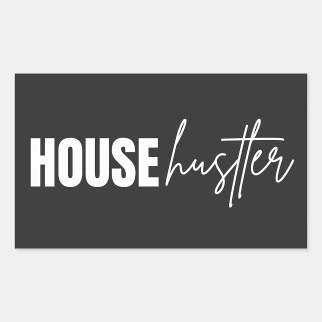 Realtor Professional House Hustler Rectangular Sticker (Front)