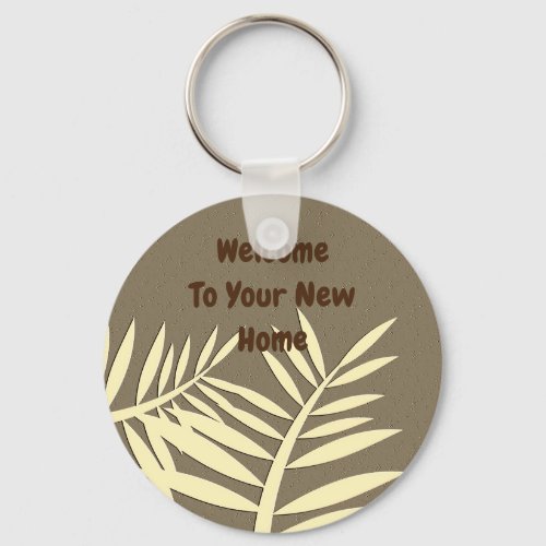 Realtor Promotion Leaf Silhouette Real Estate Keychain