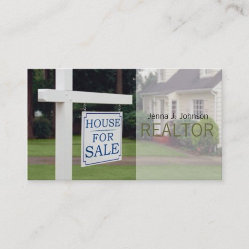 Customizable Realtor, Real Estate, Agency House Home Business Business Card