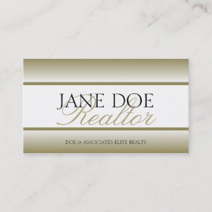 Realtor Real Estate Agent Broker Gold Script Fade Business Card