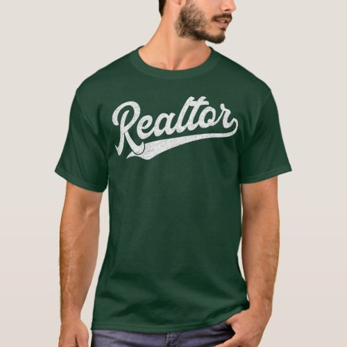 Realtor Real Estate Agent Funny Retro Vintage T_Shirt