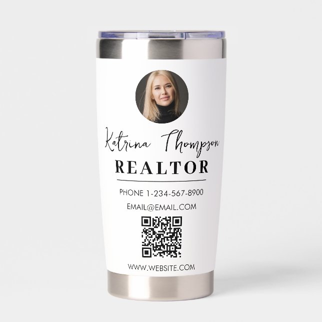 Realtor Real Estate Agent Gift Swag Photo Insulated Tumbler (Front)