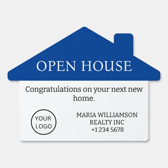 Realtor Real Estate Agent Open House Outdoor Sign (Front)
