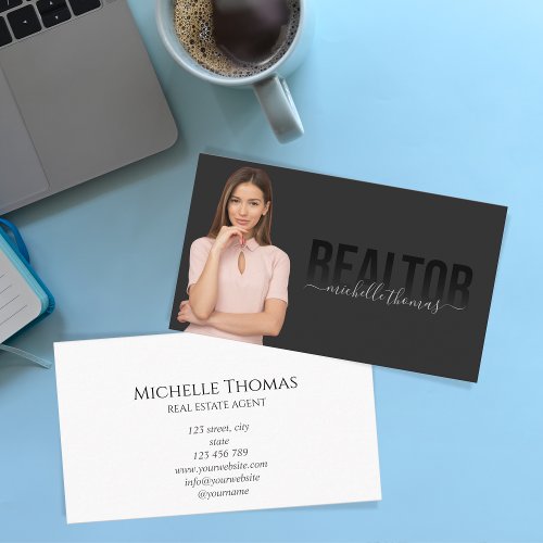 Realtor Real Estate Agent Professional Add Photo Business Card