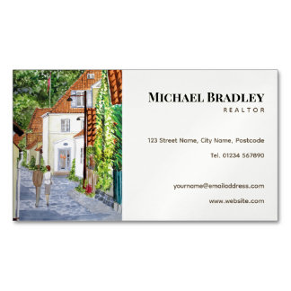 Realtor Real Estate Agent Property Danish Town Business Card Magnet