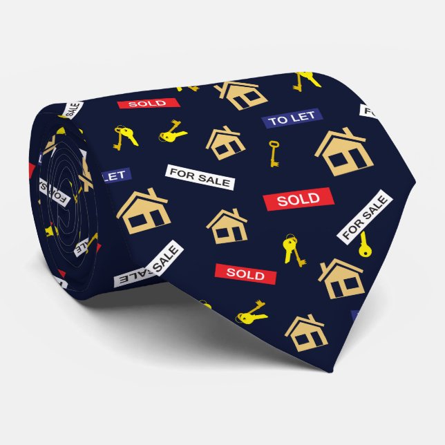 Realtor, Real Estate Agent, Realty Broker Novelty Neck Tie (Rolled)