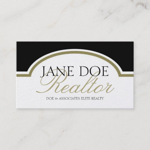 Realtor Real Estate Broker Agent Sales Gold Script Business Card Template
