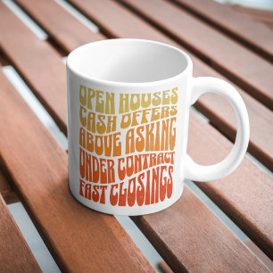 Realtor Real Estate Favorites Groovy Retro Boho Coffee Mug