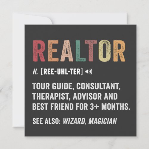 Realtor Real Estate Funny Quote Card