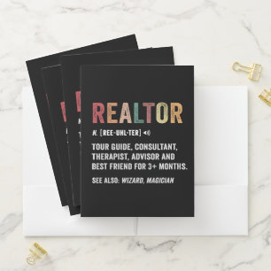 Realtor Real Estate Funny Quote Card Pocket Folder