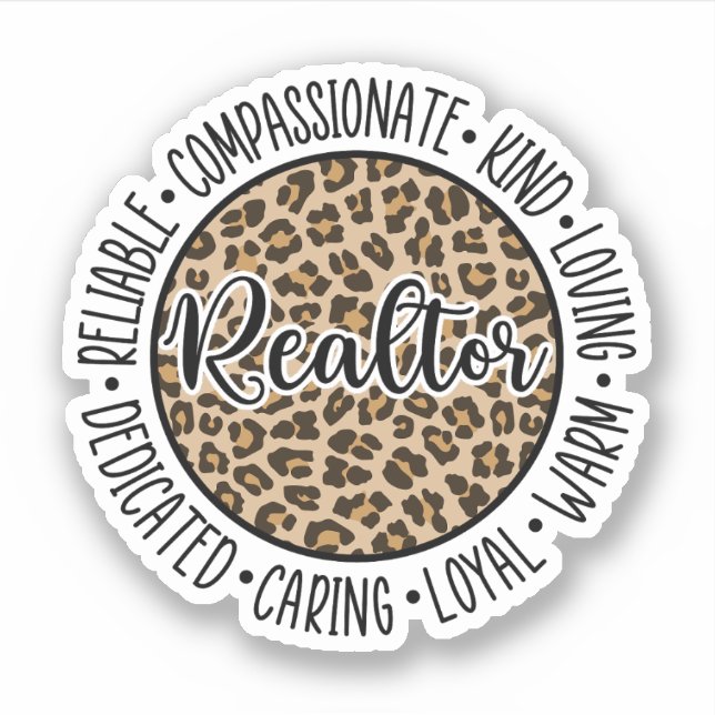 Realtor, Real Estate, Gift for Realtor Sticker (Front)