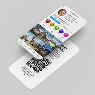 Realtor Real Estate Instagram White Modern Business Card