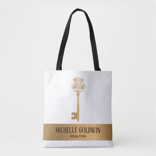 Realtor real estate mortgage realty key tote bag (Front)