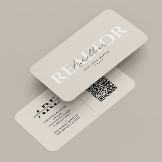 Realtor Real Estate Mortgage Sand Beige Modern Business Card