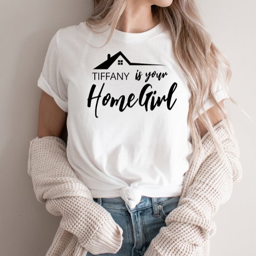 Realtor Real Estate Sales Home Girl Name T_Shirt