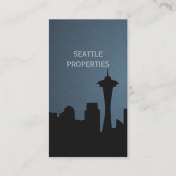 Realtor  Real Estate Seattle Washington City Business Card by ArtisticEye at Zazzle