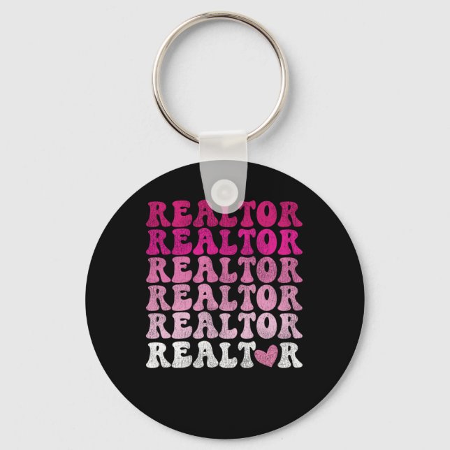 Realtor Realtor Heart Keychain (Front)