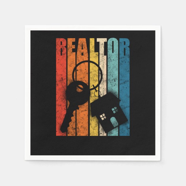 Realtor Realtor Retro Vintage Napkins (Front)
