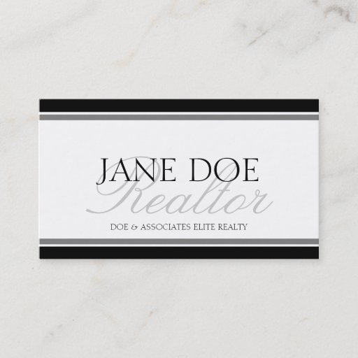 Customizable Realtor Silver Script - Available Letterhead - Business Card Template