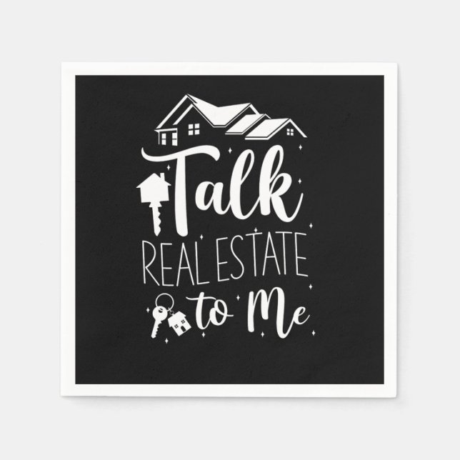 Realtor Talk Real Estate To Me Napkins (Front)