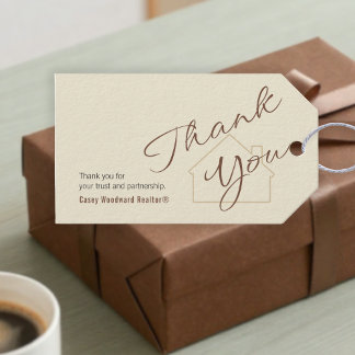 Realtor Thank You | Minimalist Script Gift Tag