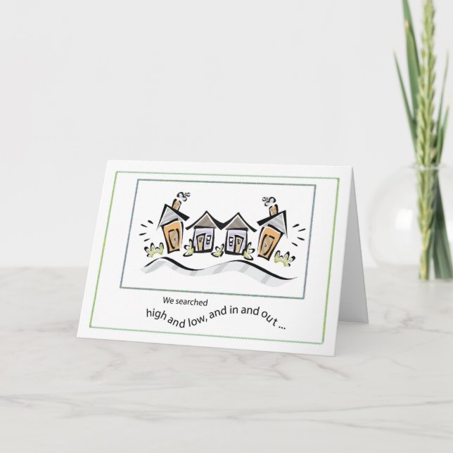 Realtor Thank You Neighborhood Houses Card (Front)