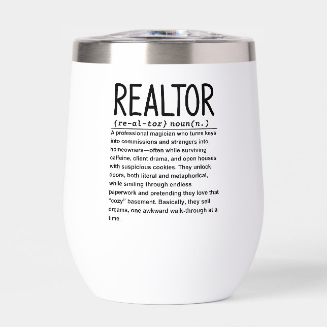 Realtor Thermal Wine Tumbler (Front)