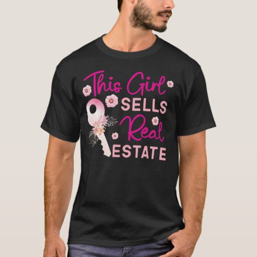 Realtor This Girl Sells Real Estate Flower Floral T_Shirt