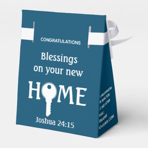 Realtor to Client NEW HOME Teal Closing Gift Favor Boxes