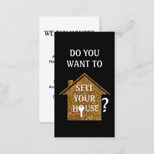 Realtor WE BUY HOUSES Business Card