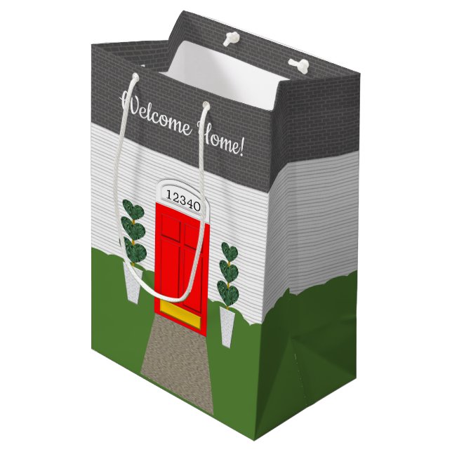 Realtor Welcome Home Cute New Home Gift Bag (Front Angled)