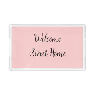 Realtor welcome home housewarming add your name te acrylic tray