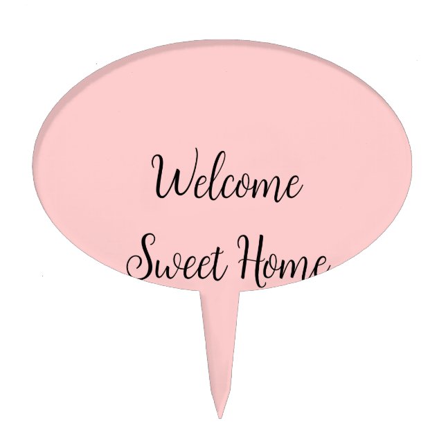 Realtor welcome home housewarming add your name te cake topper (Front)