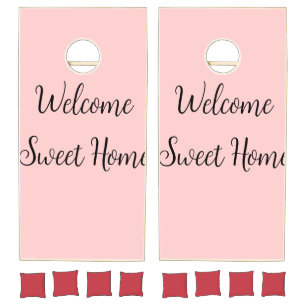Realtor welcome home housewarming add your name te cornhole set