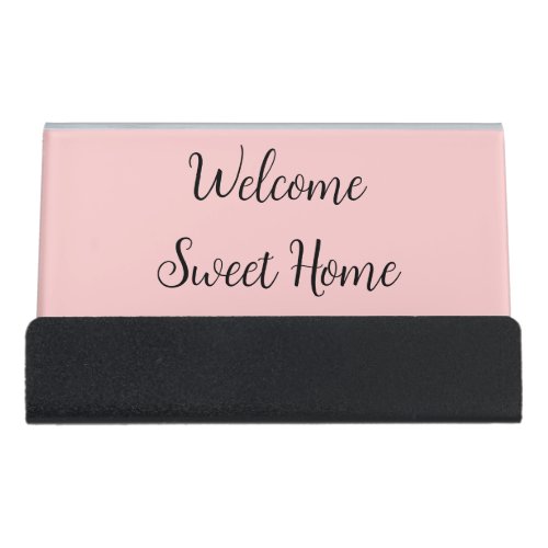 Realtor welcome home housewarming add your name te desk business card holder