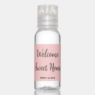 Realtor welcome home housewarming add your name te hand sanitizer