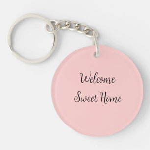 Realtor welcome home housewarming add your name te keychain