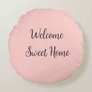 Realtor welcome home housewarming add your name te round pillow