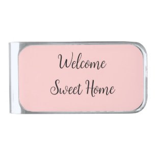 Realtor welcome home housewarming add your name te silver finish money clip
