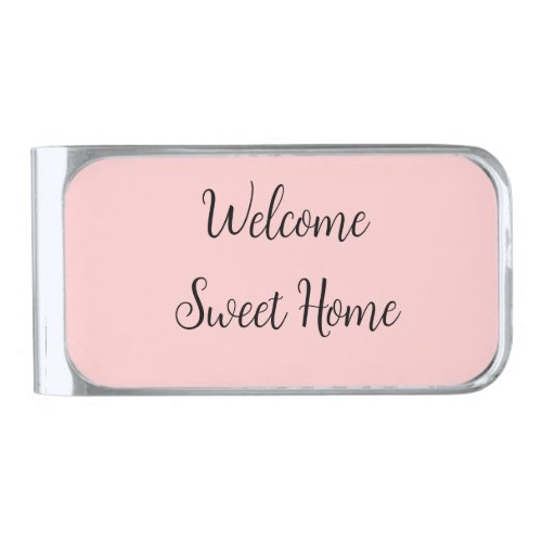 Realtor welcome home housewarming add your name te silver finish money clip