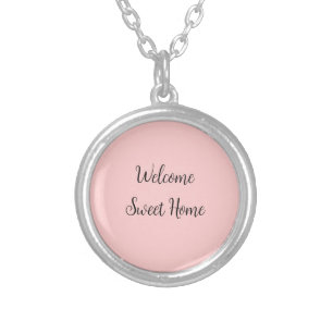 Realtor welcome home housewarming add your name te silver plated necklace