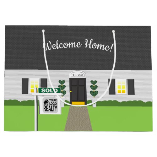 Realtor Welcome Home Sold Sign Large Gift Bag