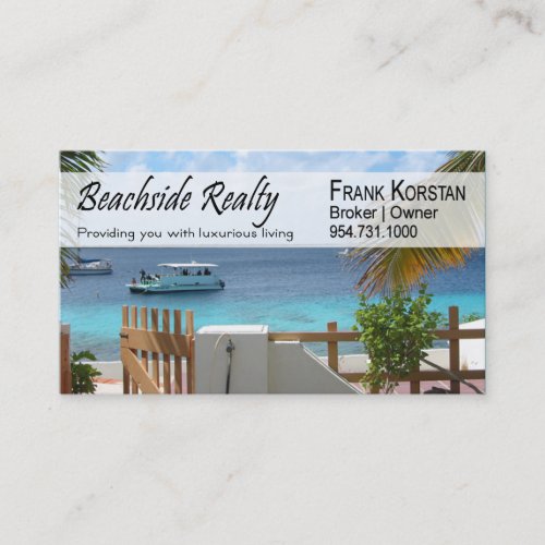 Realtors, Real Estate, Home Stagers, Beachfront Business Card Template