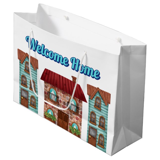 Realtor's Welcome Home  Large Gift Bag (Front Angled)