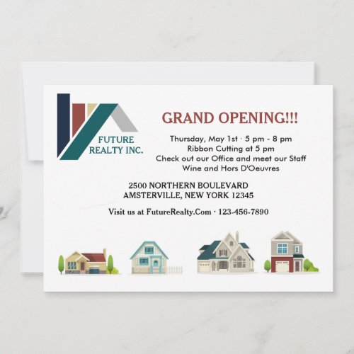 Realty Office Grand Opening Invitations